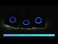 De relief dessus outre du contact à membrane de bouton poussoir a durci le contact à membrane de contre-jour